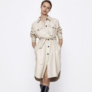 NEW ZARA FAUX LEATHER DRESS
